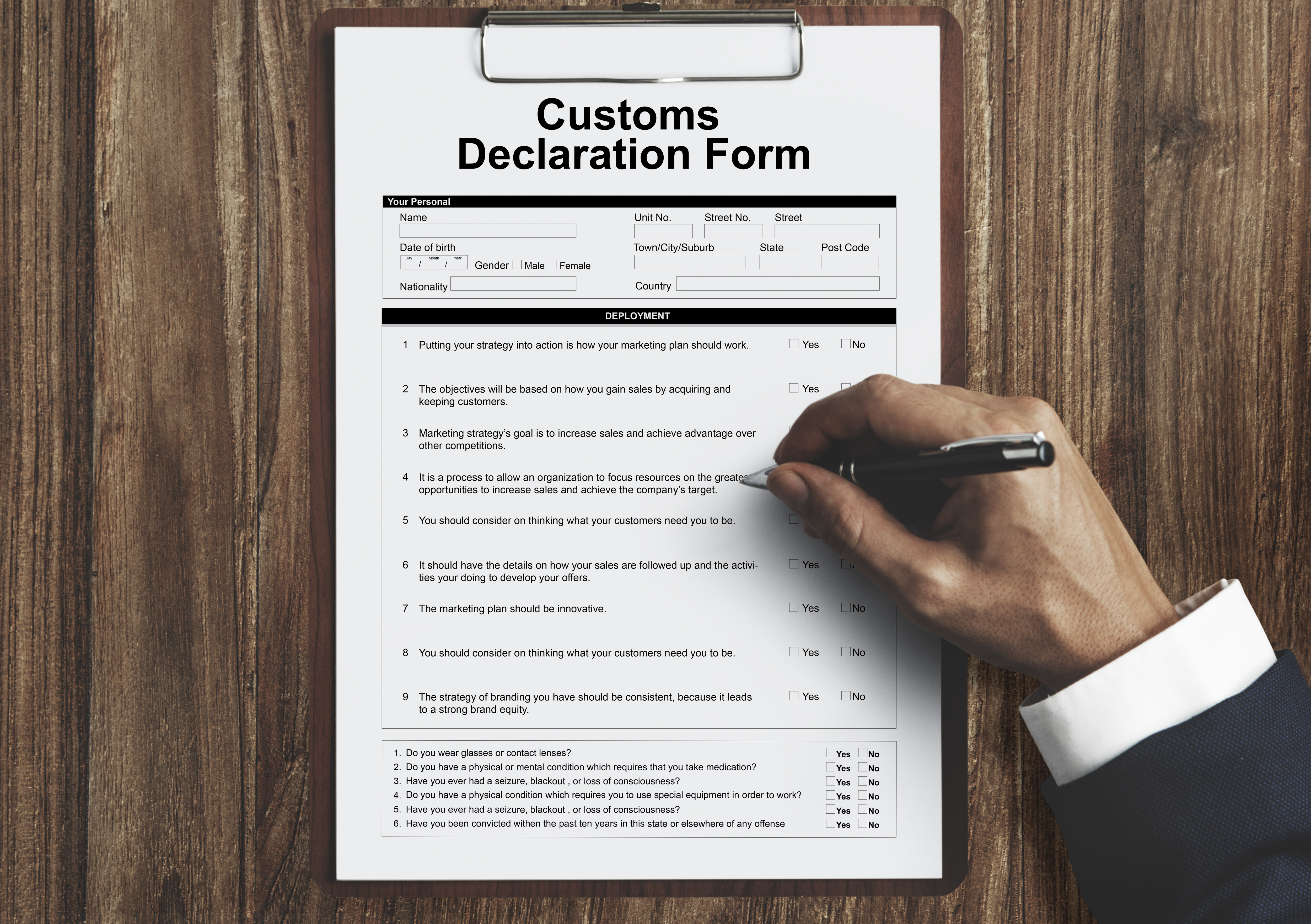 Customs clearance